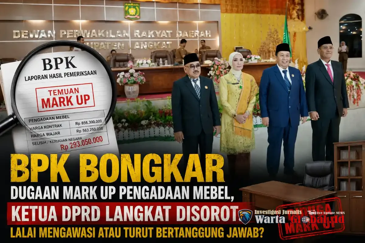 BPK Bongkar Dugaan Mark Up Pengadaan Mebel, Ketua DPRD Langkat Disorot: Lalai Mengawasi atau Turut Bertanggung Jawab?